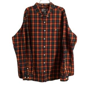 Duluth Button Down Check Flannel Untucked Length Shirt 2X Tall